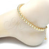 Oro Laminado Fancy Anklet, Gold Filled Style Polished, Golden Finish, 03.93.0009.10