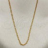 Oro Laminado Basic Necklace, Gold Filled Style Paperclip Design, Polished, Golden Finish, 04.32.0022.20