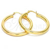 Oro Laminado Medium Hoop, Gold Filled Style Polished, Golden Finish, 5.136.004.40