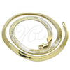 Oro Laminado Basic Necklace, Gold Filled Style Herringbone Design, Polished, Golden Finish, 04.213.0143.16