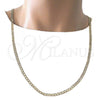 Oro Laminado Basic Necklace, Gold Filled Style Curb Design, Polished, Golden Finish, 04.213.0138.30