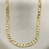 Oro Laminado Basic Necklace, Gold Filled Style Figaro Design, Polished, Golden Finish, 5.222.015.18