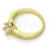 Oro Laminado Multi Stone Ring, Gold Filled Style with White Cubic Zirconia, Polished, Golden Finish, 01.99.0090.09 (Size 9)