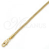Oro Laminado Basic Necklace, Gold Filled Style Box Design, Polished, Golden Finish, 5.222.038.18