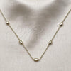 Oro Laminado Basic Necklace, Gold Filled Style Rolo and Ball Design, Polished, Golden Finish, 04.213.0281.20