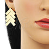 Oro Laminado Stud Earring, Gold Filled Style Polished, Golden Finish, 02.385.0044