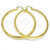 Oro Laminado Extra Large Hoop, Gold Filled Style Diamond Cutting Finish, Golden Finish, 02.170.0109.70