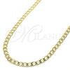 Oro Laminado Basic Necklace, Gold Filled Style Curb Design, Polished, Golden Finish, 04.213.0138.30