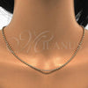 Oro Laminado Basic Necklace, Gold Filled Style Ball Design, Polished, Golden Finish, 04.65.0152.30