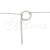 Sterling Silver Pendant Necklace, with White Cubic Zirconia, Polished, Rhodium Finish, 04.336.0214.16