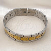 Stainless Steel Solid Bracelet, Polished, Two Tone, 03.114.0221.4.09