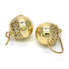 Oro Laminado Leverback Earring, Gold Filled Style Polished, Golden Finish, 02.163.0047