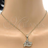Oro Laminado Fancy Pendant, Gold Filled Style Diamond Cutting Finish, Golden Finish, 5.181.026