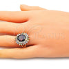 Oro Laminado Multi Stone Ring, Gold Filled Style with Multicolor Cubic Zirconia, Polished, Golden Finish, 01.346.0021.1.09