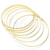 Oro Laminado Semanario Bangle, Gold Filled Style Golden Finish, 5.232.002.04 (02 MM Thickness, Size 4 - 2.25 Diameter)