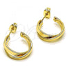 Oro Laminado Small Hoop, Gold Filled Style Polished, Golden Finish, 02.213.0463.15
