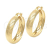 Oro Laminado Medium Hoop, Gold Filled Style Polished, Golden Finish, 106.014