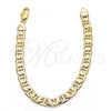 Oro Laminado Basic Bracelet, Gold Filled Style Mariner Design, Polished, Golden Finish, 5.222.023.08