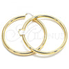 Oro Laminado Extra Large Hoop, Gold Filled Style Hollow Design, Polished, Golden Finish, 02.170.0314.70