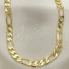 Oro Laminado Basic Necklace, Gold Filled Style Figaro Design, Polished, Golden Finish, 5.222.011.20