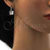 Rhodium Plated Leverback Earring, Butterfly Design, with Crystal Swarovski Crystals, Polished, Rhodium Finish, 02.239.0011.5