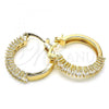 Oro Laminado Small Hoop, Gold Filled Style with White Cubic Zirconia, Polished, Golden Finish, 02.210.0281.20