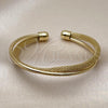 Oro Laminado Individual Bangle, Gold Filled Style Filigree Design, Polished, Golden Finish, 07.282.0039
