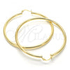 Oro Laminado Large Hoop, Gold Filled Style Hollow Design, Polished, Golden Finish, 5.134.018.60