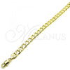 Oro Laminado Basic Anklet, Gold Filled Style Curb Design, Polished, Golden Finish, 5.222.002.10