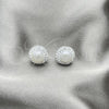 Sterling Silver Stud Earring, with Ivory Pearl, Polished, Silver Finish, 02.399.0060