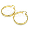 Oro Laminado Medium Hoop, Gold Filled Style Matte Finish, Golden Finish, 02.170.0129.40