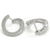 Sterling Silver Huggie Hoop, Polished, Rhodium Finish, 02.186.0137.1.15