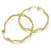 Oro Laminado Medium Hoop, Gold Filled Style Diamond Cutting Finish, Golden Finish, 02.168.0048.35