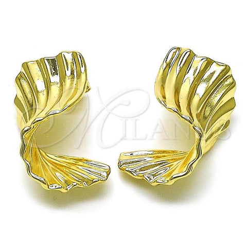 Oro Laminado Stud Earring, Gold Filled Style Polished, Golden Finish, 02.385.0061