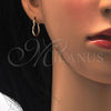 Oro Laminado Small Hoop, Gold Filled Style Diamond Cutting Finish, Golden Finish, 02.96.0079.15