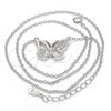 Sterling Silver Pendant Necklace, Butterfly Design, with White Cubic Zirconia, Polished, Rhodium Finish, 04.336.0046.16