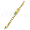 Oro Laminado ID Bracelet, Gold Filled Style Polished, Golden Finish, 03.334.0001.04