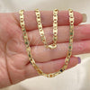 Oro Laminado Basic Necklace, Gold Filled Style Polished, Golden Finish, 04.213.0170.24