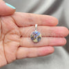 Sterling Silver Fancy Pendant, with Volcano Opal, Polished, Silver Finish, 05.410.0005.2
