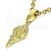 Oro Laminado Fancy Pendant, Gold Filled Style Diamond Cutting Finish, Golden Finish, 5.180.021