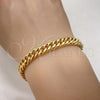 Stainless Steel Basic Bracelet, Polished, Golden Finish, 03.116.0036.09