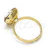 Oro Laminado Multi Stone Ring, Gold Filled Style with Golden Shadow Swarovski Crystals, Polished, Golden Finish, 01.239.0005.10 (One size fits all)