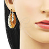 Oro Laminado Medium Hoop, Gold Filled Style Chunky Design, Polished, Golden Finish, 02.170.0421.35