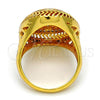 Oro Laminado Multi Stone Ring, Gold Filled Style with White Crystal, Polished, Golden Finish, 01.118.0031 .07 (Size 7)