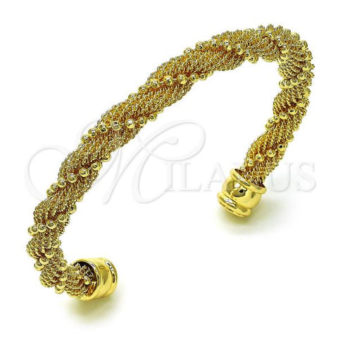 Oro Laminado Individual Bangle, Gold Filled Style and Filigree Polished, Golden Finish, 07.319.0005