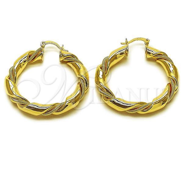 Oro Laminado Medium Hoop, Gold Filled Style Polished, Golden Finish, 02.170.0526.40