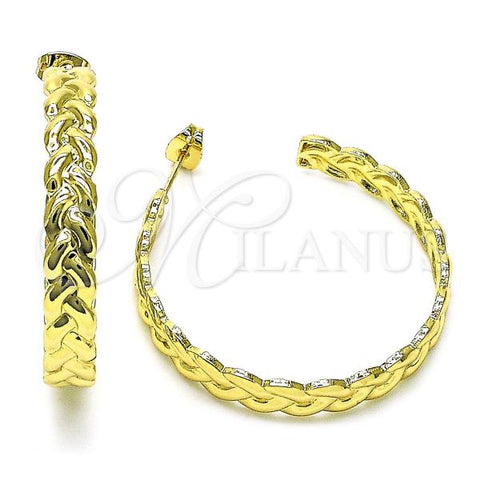 Oro Laminado Medium Hoop, Gold Filled Style Polished, Golden Finish, 02.213.0687.40