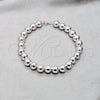 Sterling Silver Fancy Bracelet, Ball Design, Polished, Silver Finish, 03.409.0143.08