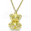 Oro Laminado Fancy Pendant, Gold Filled Style Teddy Bear Design, Polished, Golden Finish, 05.362.0002