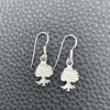 Sterling Silver Dangle Earring, Tree Design, Polished, Silver Finish, 02.397.0009